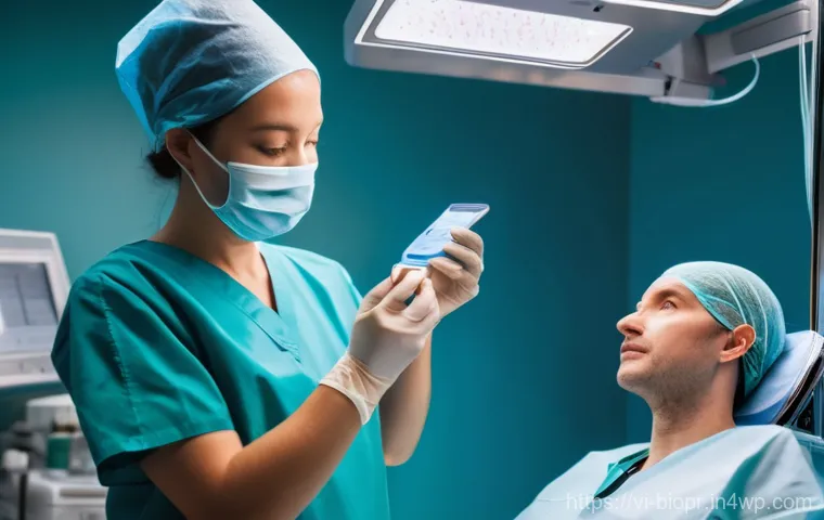 바이오프린팅을 위한 연구개발 투자 전략 - **Prompt:** A close-up, highly detailed shot of a futuristic 3D bioprinter in action within a steril...