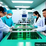 Home 19 바이오프린팅의 생명윤리적 고려사항 - A futuristic Vietnamese medical laboratory scene showcasing advanced bioprinting technology in actio...